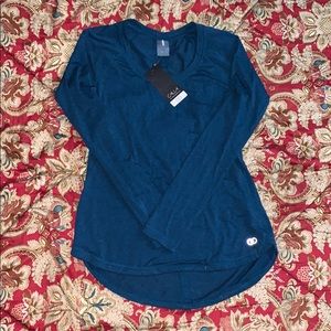 Calia Everyday LS Tee - Deep Teel Hazy Heather